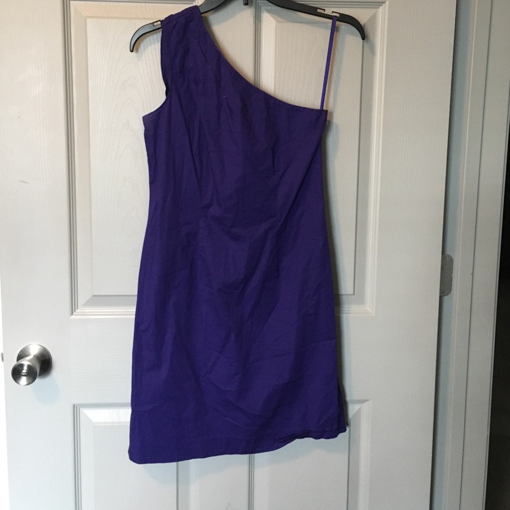 Gap purple stretch one shoulder sundress.